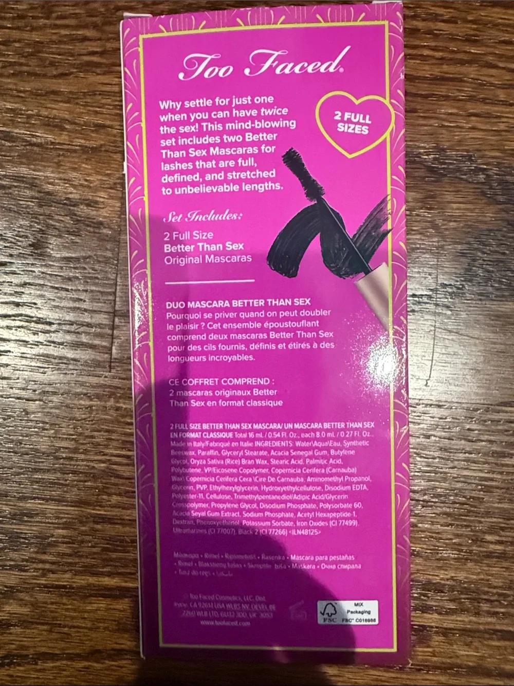 Too Faced two mascaras